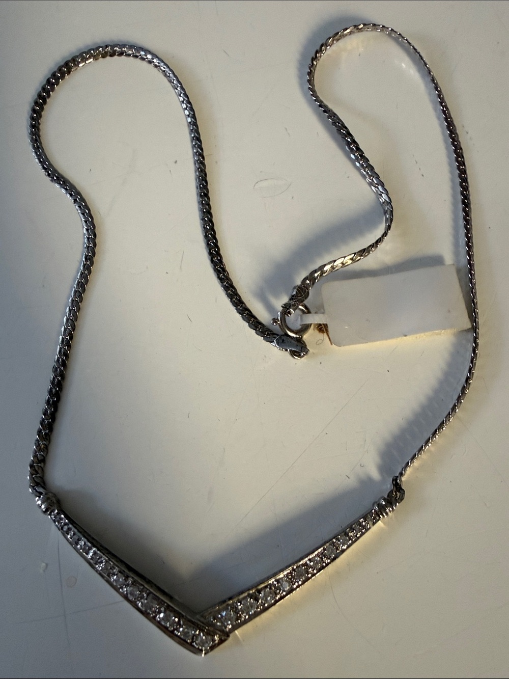 Silver Chevron Pendant Necklace - Women Accessories